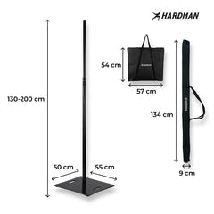 Supporto a colonna Hardman HLK980-PRO con base in acciaio pesante, da 1,3 a 2 m
