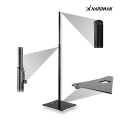 Supporto a colonna Hardman HLK980-PRO con base in acciaio pesante, da 1,3 a 2 m