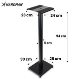 Supporto per monitor da studio Hardman HLM90, 94 cm, fino a 70 kg