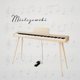Mielczewski digitalpiano con gambe in metallo, beige