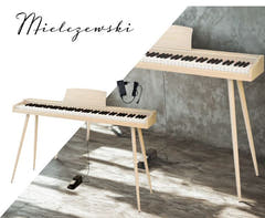 Mielczewski digitalpiano con gambe in metallo, beige