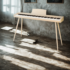 Mielczewski digitalpiano con gambe in metallo, beige