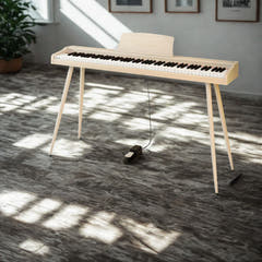 Mielczewski digitalpiano con gambe in metallo, beige