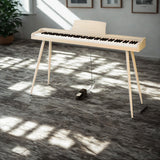 Mielczewski digitalpiano con gambe in metallo, beige
