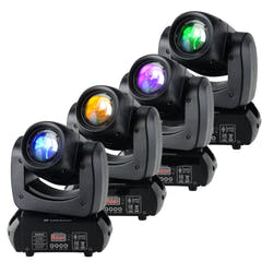 Lucendi BEAM100 moving head, set da 4 pezzi e case