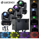Lucendi BEAM100 moving head, set da 4 pezzi e case