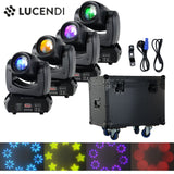Lucendi BEAM100 moving head, set da 4 pezzi e case