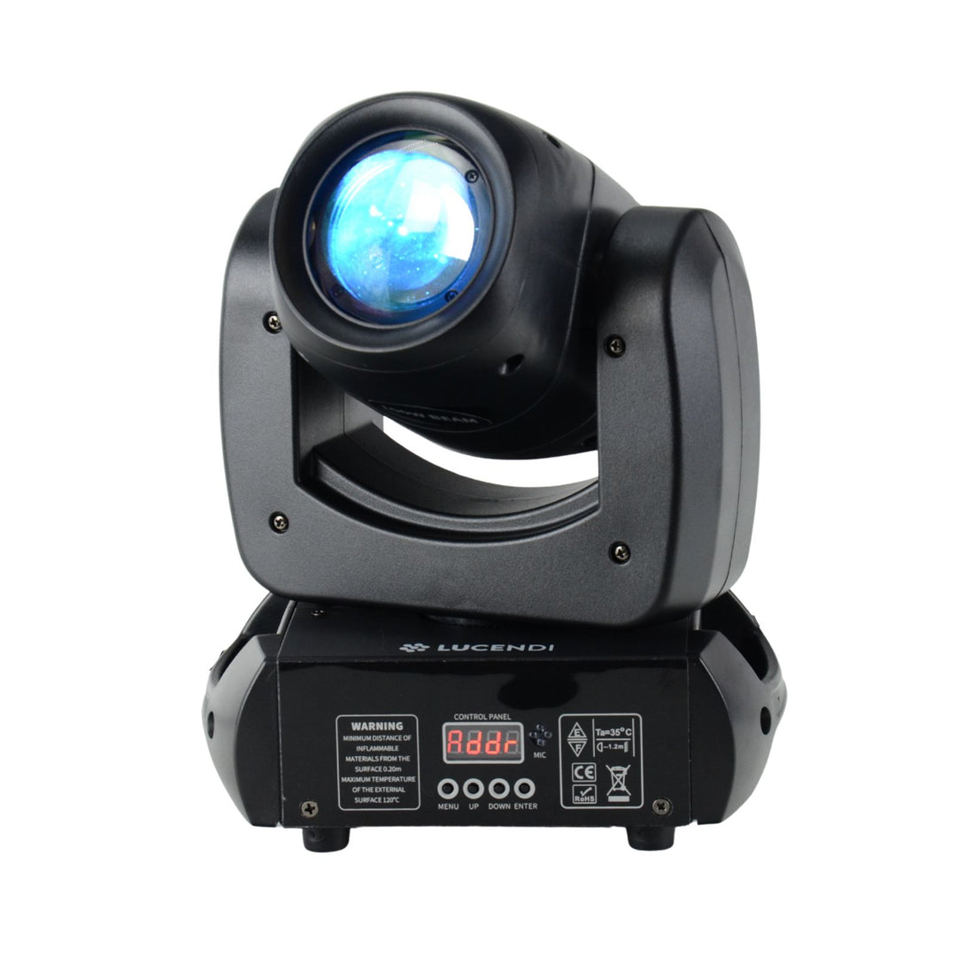 Lucendi BEAM100 moving head, set da 4 pezzi e case