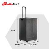 Audioport V15 altoparlante attivo portatile da 500 W con 2 microfoni