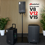 Audioport V15 altoparlante attivo portatile da 500 W con 2 microfoni