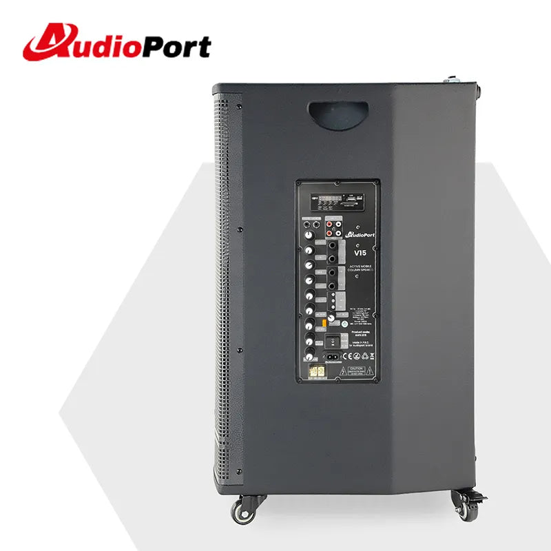 Audioport V15 altoparlante attivo portatile da 500 W con 2 microfoni