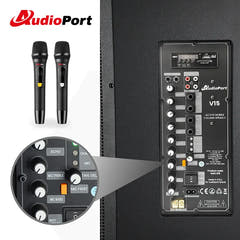 Audioport V15 altoparlante attivo portatile da 500 W con 2 microfoni