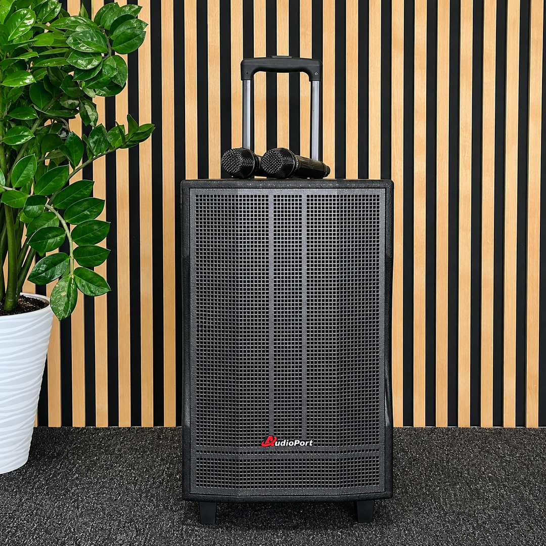 Audioport V12 cassa attiva portatile 350 W con 2 microfoni