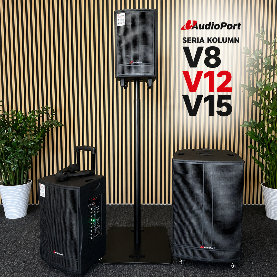 Audioport V12 cassa attiva portatile 350 W con 2 microfoni