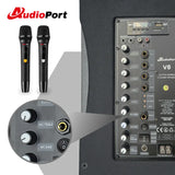 Audioport V8 cassa attiva portatile 250 W con 2 microfoni