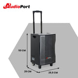 Audioport V8 cassa attiva portatile 250 W con 2 microfoni