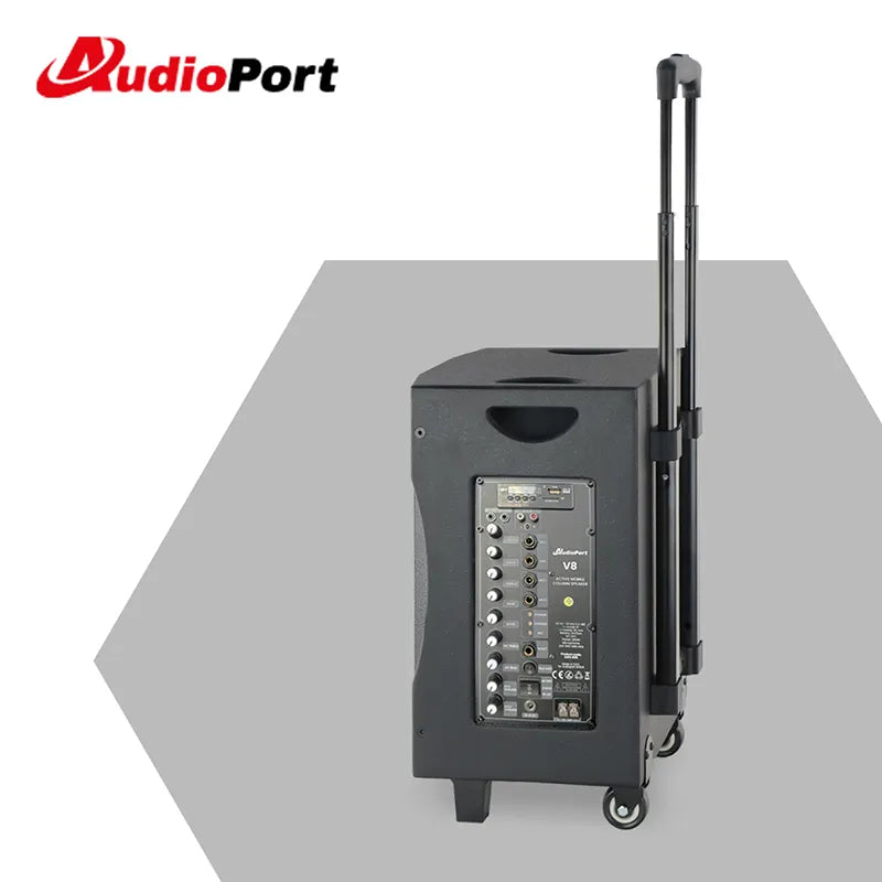 Audioport V8 cassa attiva portatile 250 W con 2 microfoni