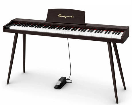 Mielczewski Virelai digitalpiano con gambe, marrone scuro