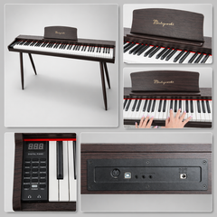 Mielczewski Virelai digitalpiano con gambe, marrone scuro