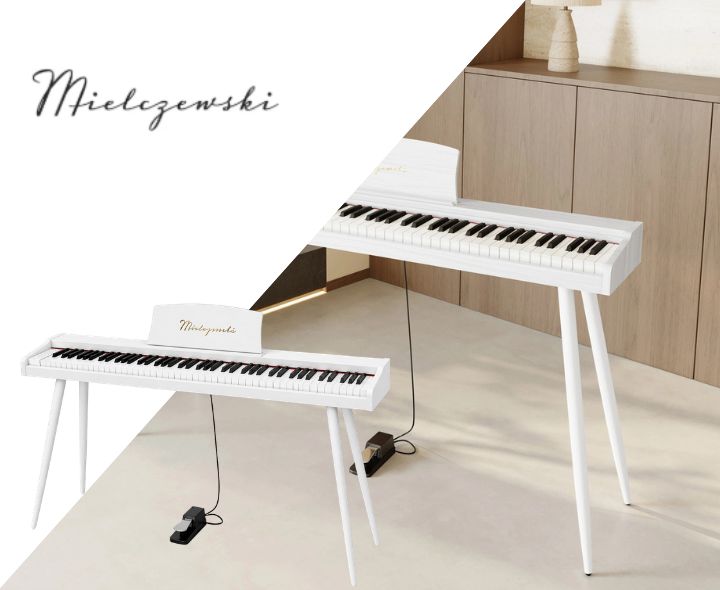 Digitalpiano Mielczewski Virelai con gambe, bianco