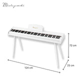 Mielczewski Canzonetta digitalpiano con gambe, bianco