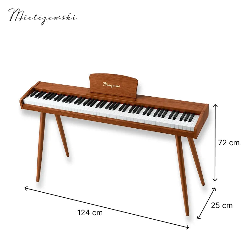 Mielczewski Canzonetta digitalpiano con gambe, mogano chiaro