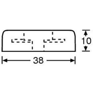 Piedino in gomma 38 x 10 mm