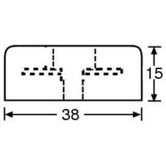 Rubber foot 38 x 15 mm