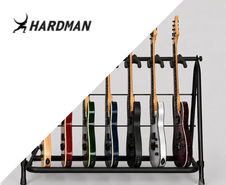 Supporto per 7 chitarre Hardman, pieghevole