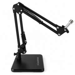 Supporto per microfono da tavolo Hardman con base pesante e braccio, fino a 2,5 kg