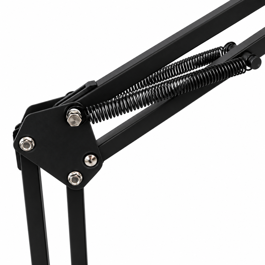 Supporto per microfono da tavolo Hardman con base pesante e braccio, fino a 2,5 kg