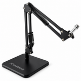 Supporto per microfono da tavolo Hardman con base pesante e braccio, fino a 2,5 kg