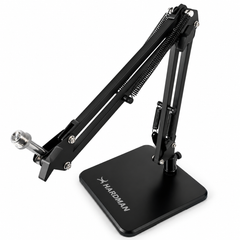 Supporto per microfono da tavolo Hardman con base pesante e braccio, fino a 2,5 kg