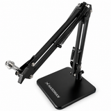 Supporto per microfono da tavolo Hardman con base pesante e braccio, fino a 2,5 kg