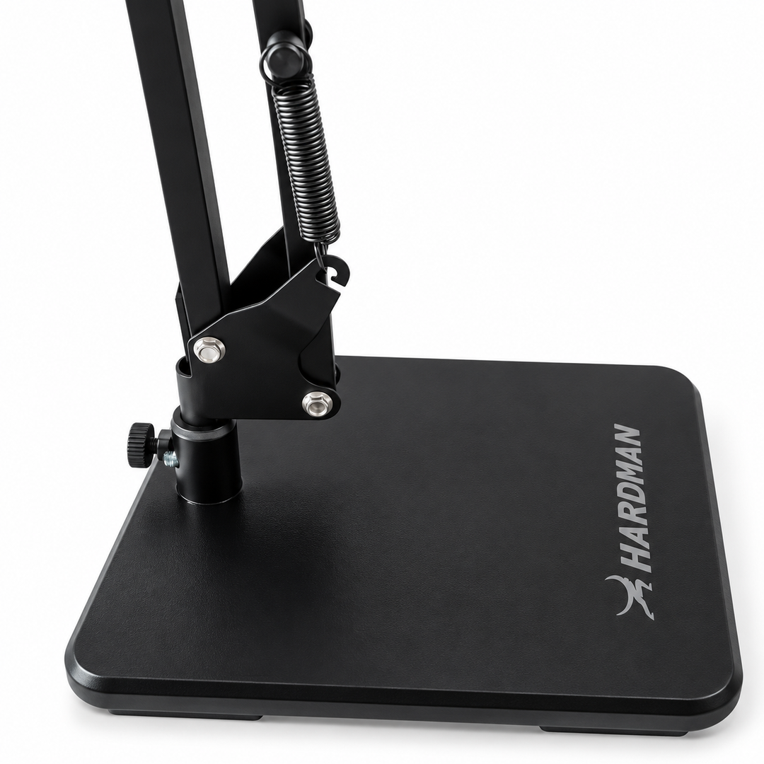 Supporto per microfono da tavolo Hardman con base pesante e braccio, fino a 2,5 kg