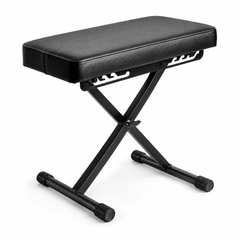 Panca per pianoforte richiudibile Hardman SB006, nera, fino a 150 kg