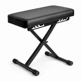 Panca per pianoforte richiudibile Hardman SB006, nera, fino a 150 kg
