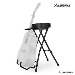 Hardman SB207 poggiapiede per chitarra con poggiapiedi e supporto per chitarra.