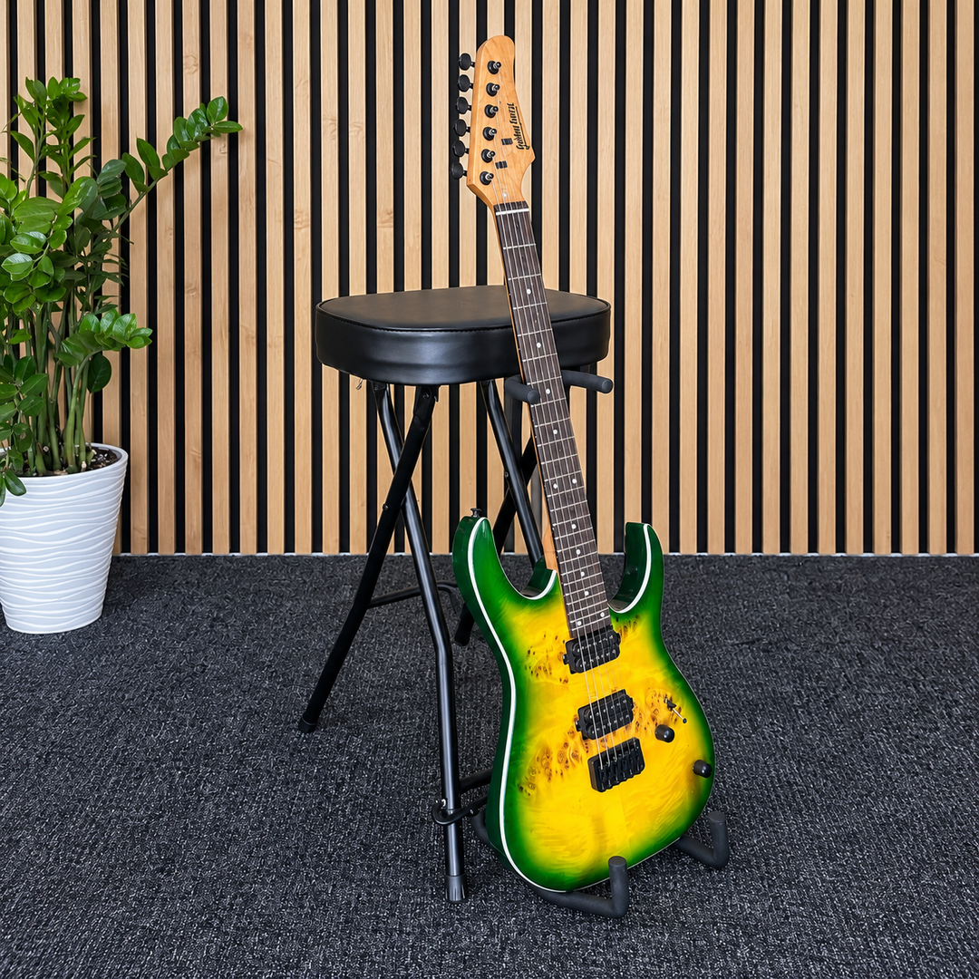 Hardman SB207 poggiapiede per chitarra con poggiapiedi e supporto per chitarra.