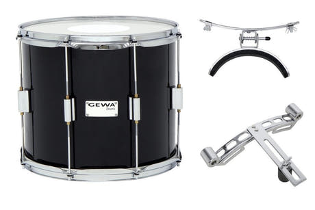 GEWA tamburo tenore 14" x 12", betulla laminata nera, senza cordiera