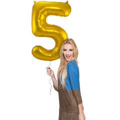 Palloncino a Forma di Numero 5 (Oro, 86 cm)