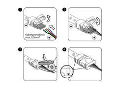 Connettore flessibile per striscia LED EUROLITE 3 pin 10mm