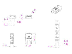 EUROLITE Connettore flessibile per striscia LED 4-pin 10mm