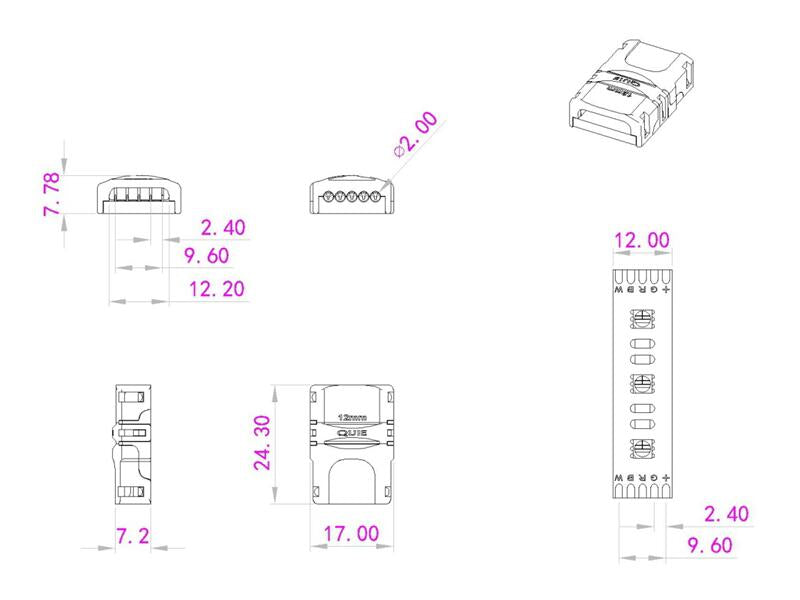 EUROLITE LED Strip Connettore flessibile 5-pin 12mm