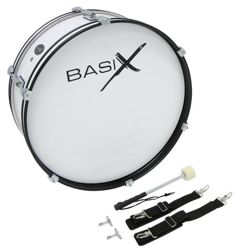 Basix Junior grancassa da parata 22" x 7", bianca