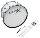 Basix grancassa da parata 26" x 12", bianca, con tracolla e battente