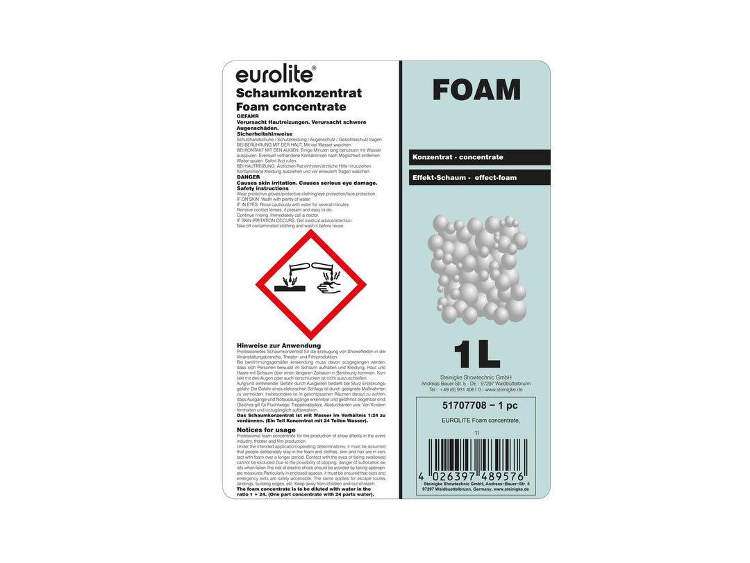 EUROLITE concentrato per schiuma, 1l