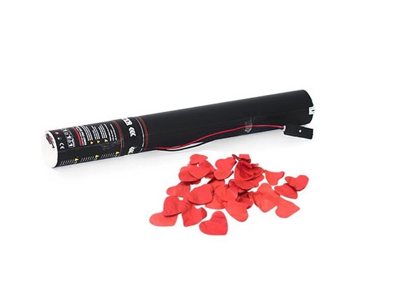 TCM FX Cannone elettrico per coriandoli 50cm, cuori rossi