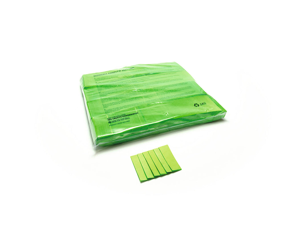 TCM FX Slowfall coriandoli rettangolari 55x18mm, verde chiaro, 1kg