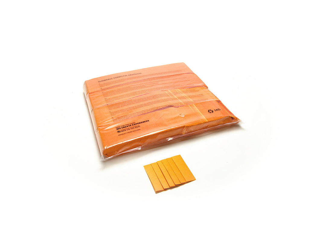 TCM FX Coriandoli Slowfall rettangolari 55x18mm, arancione, 1kg
